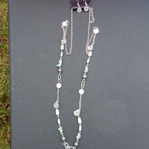 Light green necklace/earring set